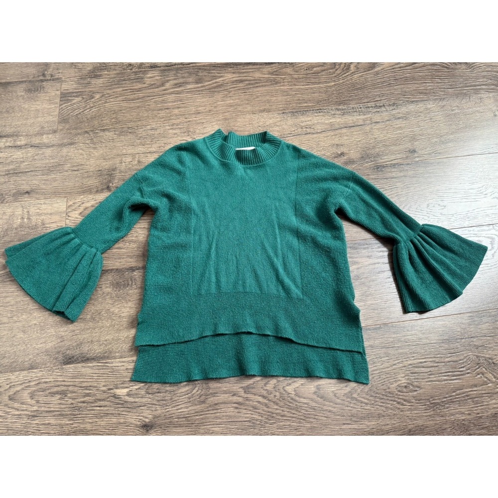 Girls‎ Big Kids GB GIRLS ruffle bell sleeve green sweater high low size S